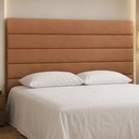 Ver imagem 1 de Cabeceira para Cama Box Casal 140cm Veso Courino Caramelo - Sallar Home