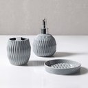 Ver imagem 3 de Jogo para Banheiro Lavabo 3 peças Gris Cinza - Haus Concept