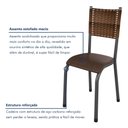 Ver imagem 5 de Kit 6 Cadeiras de Jantar Estofadas Corino Mariana Prata/Marrom