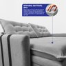 Sofá Baú sem Caixa Retrátil 1,60m Softgel Petit Boucle Cinza Claro Cama Inbox - 2
