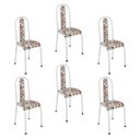 Ver imagem 1 de Kit 6 Cadeiras Sala de Jantar Estofadas Aço Sofia Branco