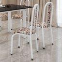 Ver imagem 4 de Kit 6 Cadeiras Sala de Jantar Estofadas Aço Sofia Branco