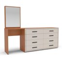 Ver imagem 3 de Cômoda e Penteadeira de Luxo com Espelho 210cm 8 Gavetas Valência Politorno Móveis