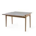 Ver imagem 2 de Mesa Aparador Sofia Tampo de Vidro 53/106 Marrom/Amendoa
