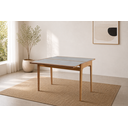 Ver imagem 1 de Mesa Aparador Sofia Tampo de Vidro 53/106 Marrom/Amendoa