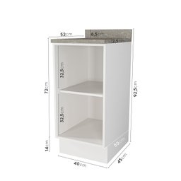 Balcão 1 Porta 40cm com Tampo Arizona Cabecasa Madeiramadeira - 4