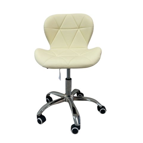 Kit 5 Cadeira Escritório Giratória Stilo Slim Confort com Rodado Cromado Nude 5 Un