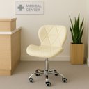 Ver imagem 5 de Kit 5 Cadeira Escritório Giratória Stilo Slim Confort com Rodado Cromado Nude 5 Un