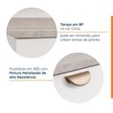 Ver imagem 3 de Balcão Planejado 2 Gavetões 80cm com Tampo Arizona CabeCasa MadeiraOriginals Branco/Cobre