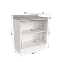 Ver imagem 2 de Balcão Planejado 2 Gavetões 80cm com Tampo Arizona CabeCasa MadeiraOriginals Branco/Cobre