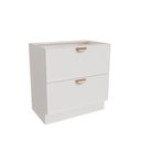 Ver imagem 1 de Balcão Planejado 2 Gavetões 80cm sem Tampo Arizona CabeCasa MadeiraOriginals Branco/Cobre