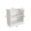 Ver imagem 2 de Balcão Planejado 2 Gavetões 80cm sem Tampo Arizona CabeCasa MadeiraOriginals Branco/Cobre