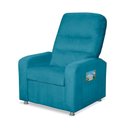 Ver imagem 4 de Cadeira Poltrona do Papai Reclinável Confortável Suede Azul Tiffany