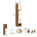 Ver imagem 6 de Módulo Mesa de Cabeceira Esquerdo 40cm com 1 Porta e 2 Gavetas Integrato