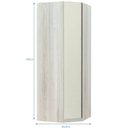 Ver imagem 2 de Guarda Roupa Modulado Canto Obliquo 1 Porta 1 Cabideiro 6 Prateleiras Prime Luciane Móveis