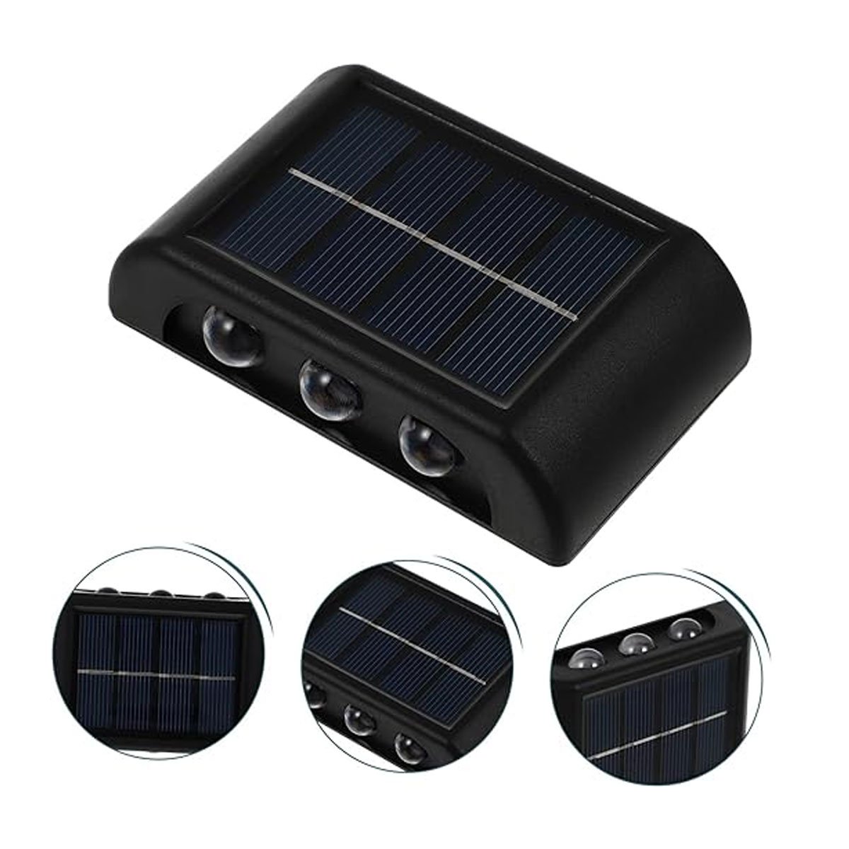 Luminaria Solar Led Spot Arandela Caminho Parede Balizador Iluminaçao Jardim Quintal Varanda Seguran - 7