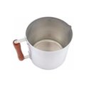 Ver imagem 2 de Caneca Alumínio Leiteira Canecão Fervedor Cabo Madeira 2,5 L