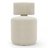 Puff Decorativo Orgânico Living Melis Minimalista Bouclê Bege - Desk Design - 6