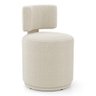 Puff Decorativo Orgânico Living Melis Minimalista Bouclê Bege - Desk Design - 1