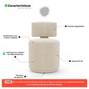 Ver imagem 3 de Puff Decorativo Orgânico Living Melis Minimalista Bouclê Bege - Desk Design