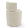 Puff Decorativo Orgânico Living Melis Minimalista Bouclê Bege - Desk Design - 5
