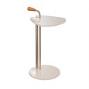 Ver imagem 3 de Mesa Lateral de Apoio Mesinha de Centro Sofá com Design Unico Aço Champagne Sofy Off White