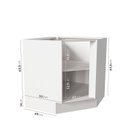 Ver imagem 2 de Balcão de Canto Oblíquo Planejado sem Tampo Arizona CabeCasa MadeiraOriginals Branco/Cobre