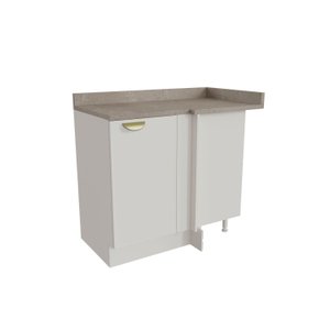 Balcão de Canto Reto com Tampo 1 Porta Arizona Cabecasa Madeiramadeira