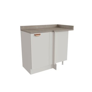 Balcão de Canto Reto com Tampo 1 Porta Arizona Cabecasa Madeiramadeira