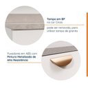 Ver imagem 3 de Balcão de Canto Reto com Tampo 1 Porta Arizona CabeCasa MadeiraOriginals