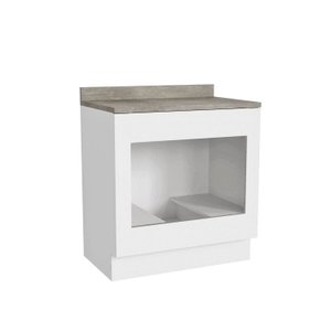 Balcão para Forno de Embutir 80cm com Tampo Arizona Cabecasa Madeiramadeira