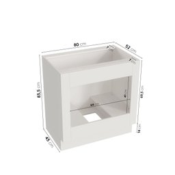 Balcão para Forno de Embutir 80cm sem Tampo Arizona Cabecasa Madeiramadeira - 2