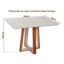 Ver imagem 5 de Conjunto Sala de Jantar Mesa Viena com 4 Cadeiras Madeira Maciça Estofada e Bordada Liz Espresso Móv