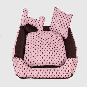 Cama Pet Onix Pequeno Quadrada Impermeável: Lulu Rosa e Marrom