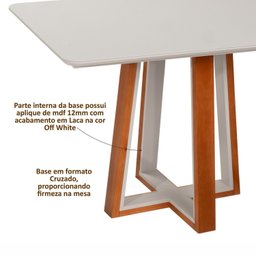 Conjunto Mesa Viena com 4 Cadeiras de Madeira Maciça e Estofada Bella Authentic Espresso Móveis - 9