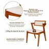 Conjunto Mesa Viena com 4 Cadeiras de Madeira Maciça e Estofada Ímola Authentic Espresso Móveis - 16