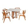 Conjunto Mesa Viena com 4 Cadeiras de Madeira Maciça e Estofada Ímola Authentic Espresso Móveis - 2