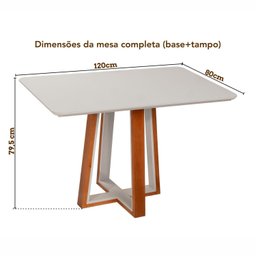 Conjunto Mesa Viena com 4 Cadeiras de Madeira Maciça e Estofada Ímola Authentic Espresso Móveis - 5