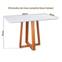 Ver imagem 5 de Conjunto Mesa Itália com 4 Cadeiras Madeira Maciça, Estofada e Bordada Liz Espresso Móveis Marrom/Ch