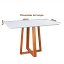 Ver imagem 7 de Conjunto Mesa Itália com 4 Cadeiras Madeira Maciça e Estofada Bella Espresso Móveis Marrom/Champagnh