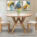 Ver imagem 2 de Mesa de Jantar Redonda Camélia com Vidro Giratório no Tampo