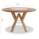 Ver imagem 3 de Mesa de Jantar Redonda Camélia com Vidro Giratório no Tampo Marrom/Amendoa
