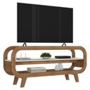 Ver imagem 1 de Rack Bancada para Tv 42 Pol 133 Cm Mdf Cinamomo Off White Arly