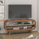 Ver imagem 3 de Rack Bancada para Tv 42 Pol 133 Cm Mdf Cinamomo Off White Arly