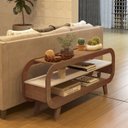 Ver imagem 6 de Rack Bancada para Tv 42 Pol 133 Cm Mdf Cinamomo Off White Arly