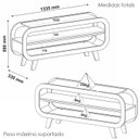 Ver imagem 4 de Rack Bancada para Tv 42 Pol 133 Cm Mdf Cinamomo Off White Arly