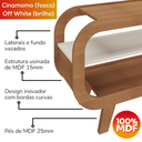 Ver imagem 5 de Rack Bancada para Tv 42 Pol 133 Cm Mdf Cinamomo Off White Arly