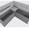 Conjunto Canto Baú com Mesa de Jantar Retangular 120x80cm SEM Vidro e 2 Cadeiras - 6