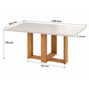 Ver imagem 4 de Conjunto Canto Baú com Mesa de Jantar Retangular 120x80cm 2 Cadeiras Yescasa Bege/Mel/Off White/Marfim