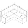 Conjunto Canto Baú com Mesa de Jantar Retangular 120x80cm SEM Vidro e 2 Cadeiras - 5